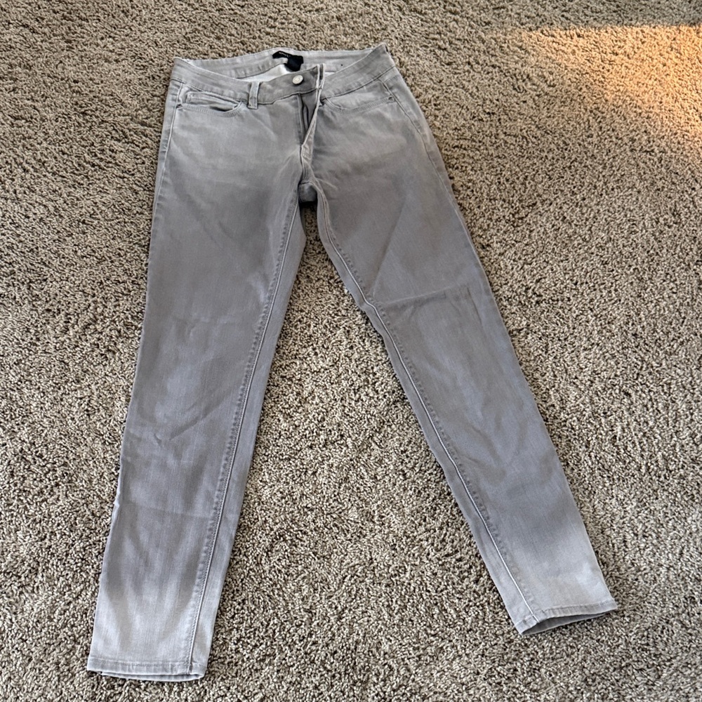 White House Black Market Light Gray Skinny Jeans
